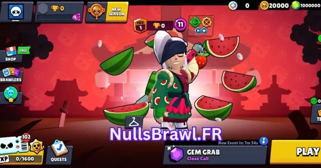 Screenshot du menu principal avec ressources infinies et brawlers débloqués, dernière version.