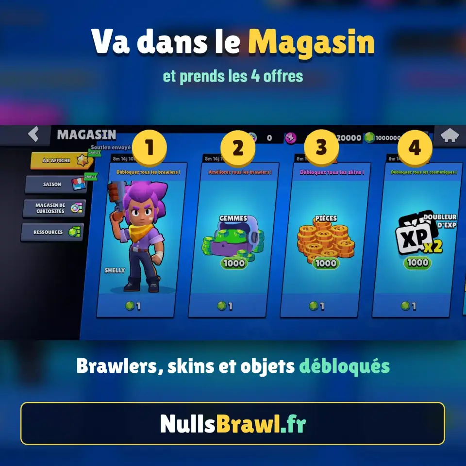 Nulls Brawl ioS Comment débloquer tout dans le jeu.
